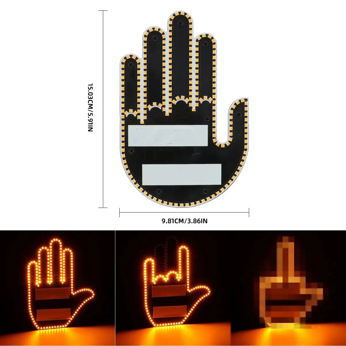 Car Interior Finger Light - LED Middle Finger Lamp