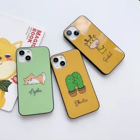 Cartoon Glass Phone Case