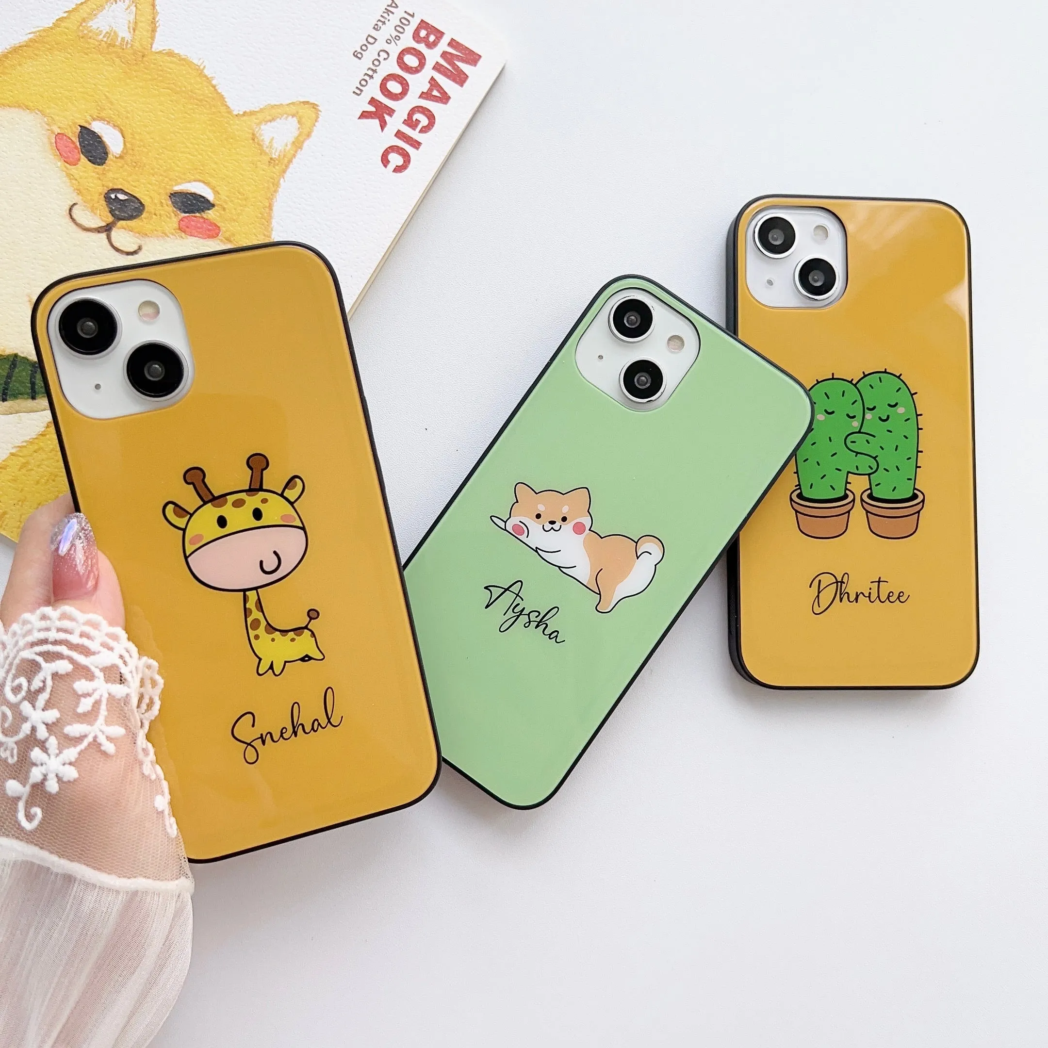 Cartoon Glass Phone Case