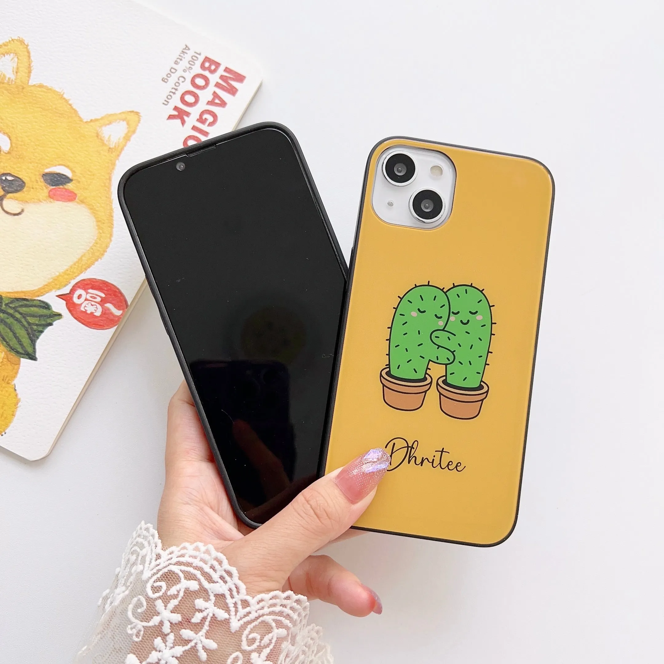 Cartoon Glass Phone Case