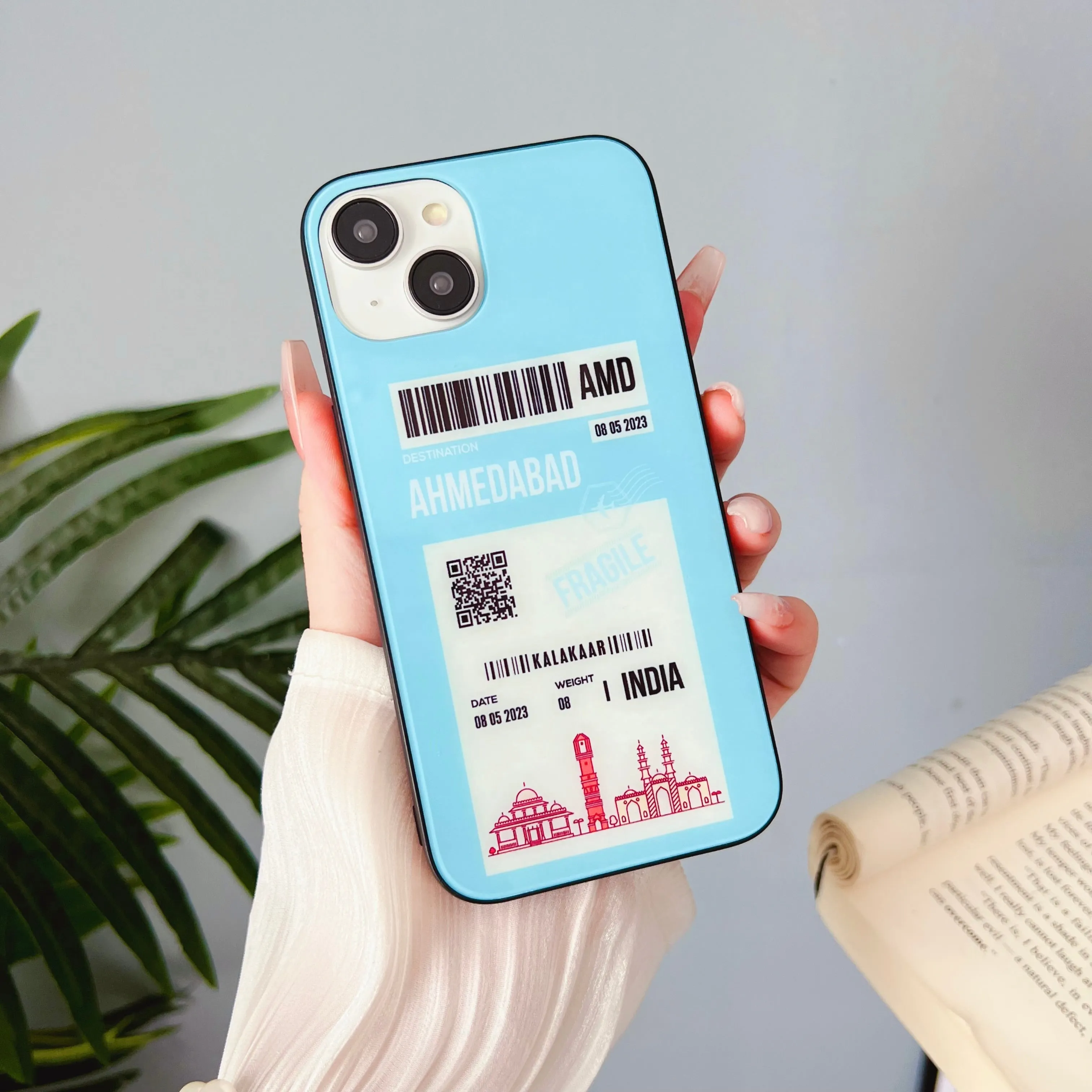 City Boarding Pass Designer Glass Case