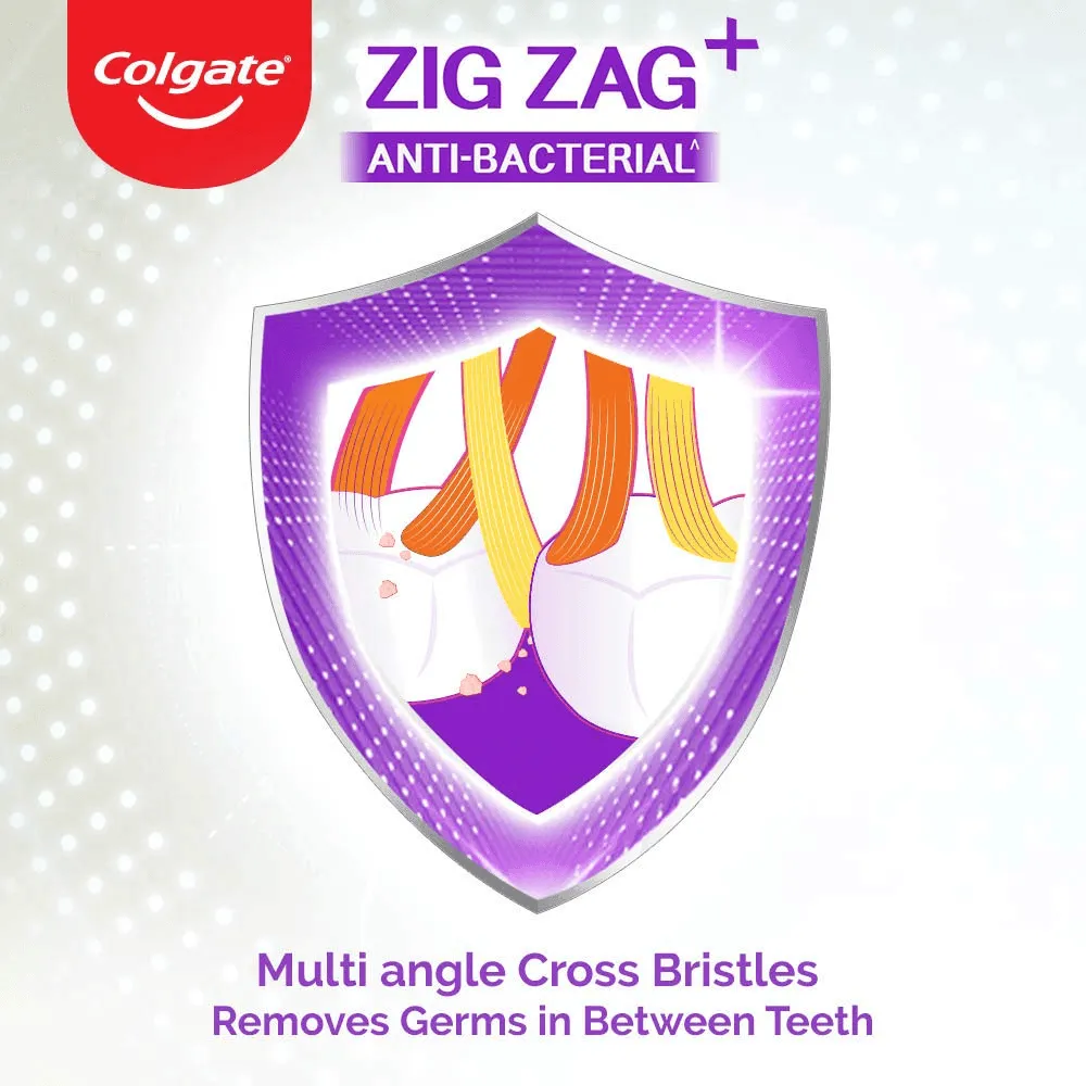 Colgate ZigZag Anti-Bacterial Toothbrush - Soft (Pack of 6)