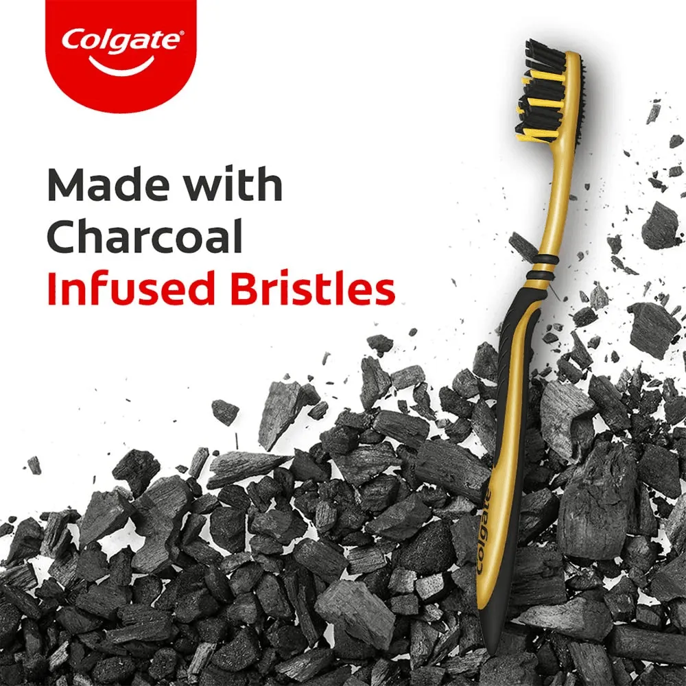 Colgate ZigZag Charcoal Bristle Toothbrush - Soft (BUY 2 GET 2 Free)