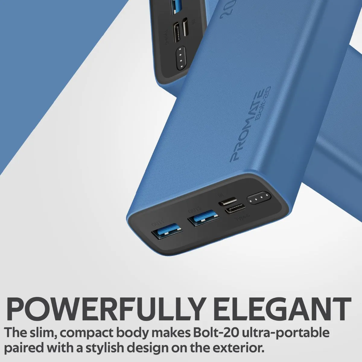 Compact Smart Charging Power Bank with Dual USB Output