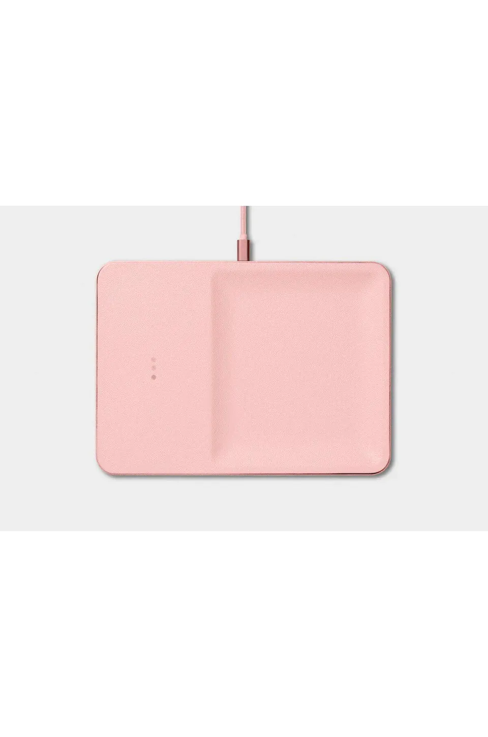 Courant Catch 3 Wireless Leather Charger in Dusty Rose