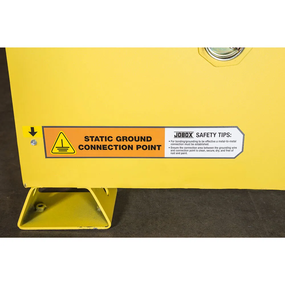 Crescent Jobox 1-759640 90 Gallon Flammable Manual Close Safety Cabinet - Yellow