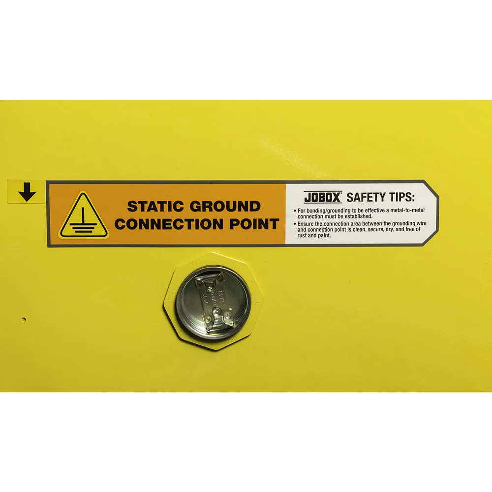 Crescent Jobox 1-759640 90 Gallon Flammable Manual Close Safety Cabinet - Yellow