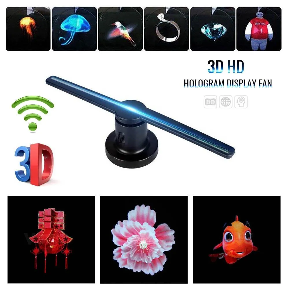 Crony NEW 3D hologram Led fan 42CM Advertising Display Holographic Imaging Naked Eye AD Fan