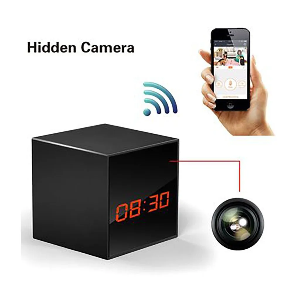 Crony Wireless Smart camera with Wireless charger clock Phone Charger WIFI Hidden CCTV