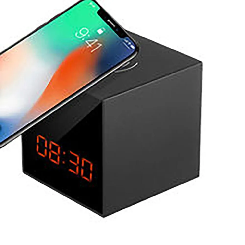 Crony Wireless Smart camera with Wireless charger clock Phone Charger WIFI Hidden CCTV