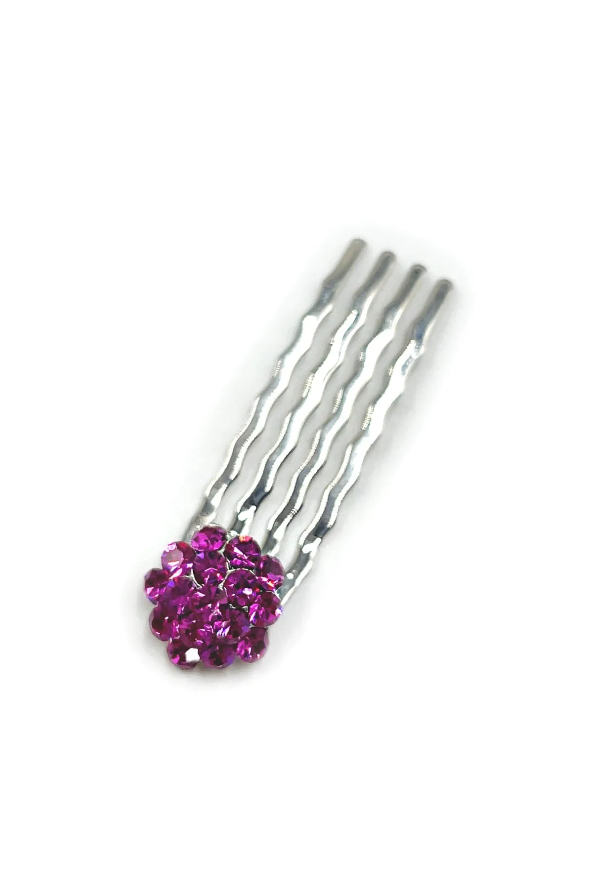 Crystal Cluster Mini Comb - Yellow, Fuchsia, Multi Hot Pink Only