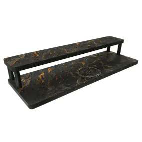 Custom Counter Caddies™ - "Marble Monogram" Themed Artwork - Straight Shelf - 24" Length