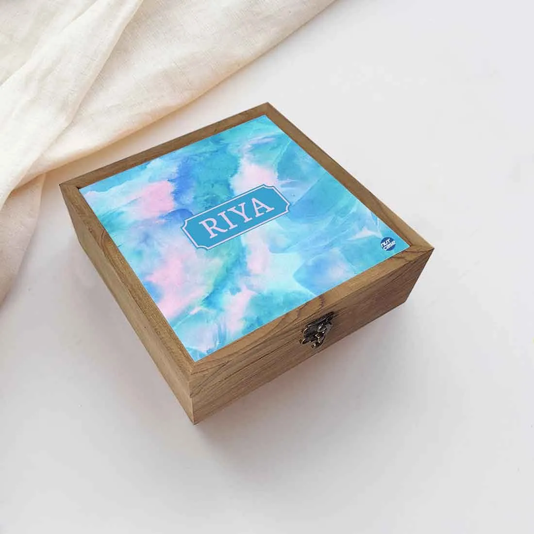 Customized Box for Jewellery Storage  for Women - Space Sky Blue