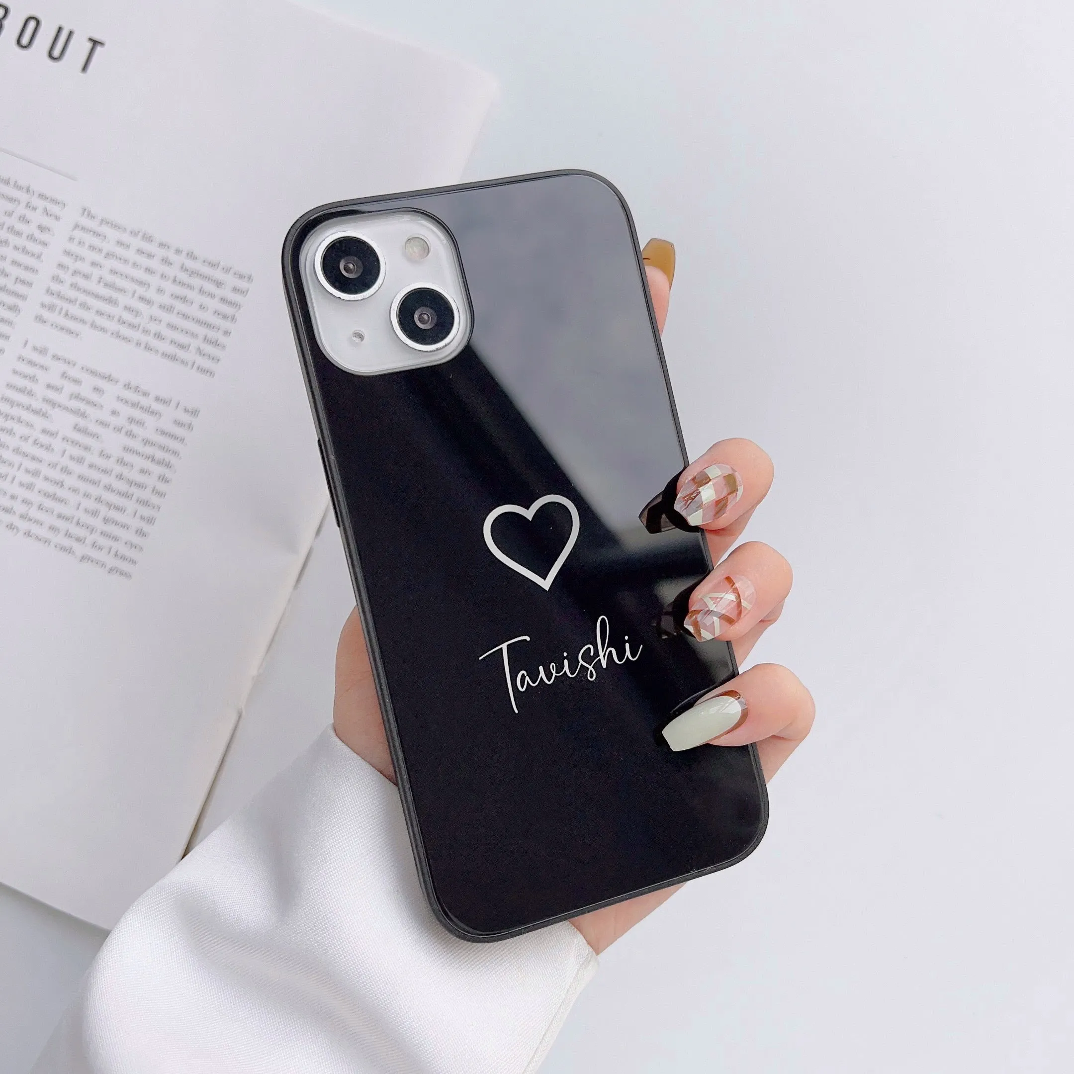 Cute Heart Glass Case