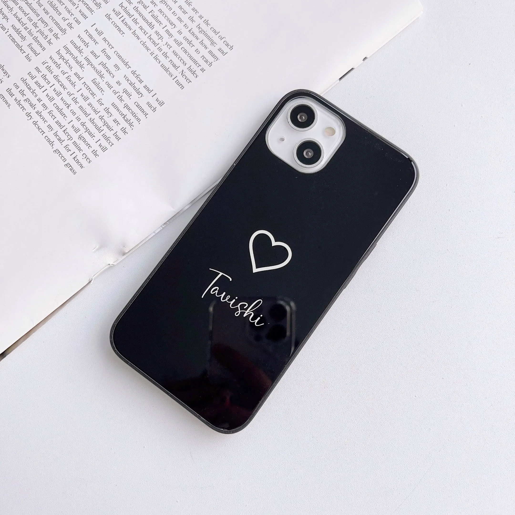 Cute Heart Glass Case