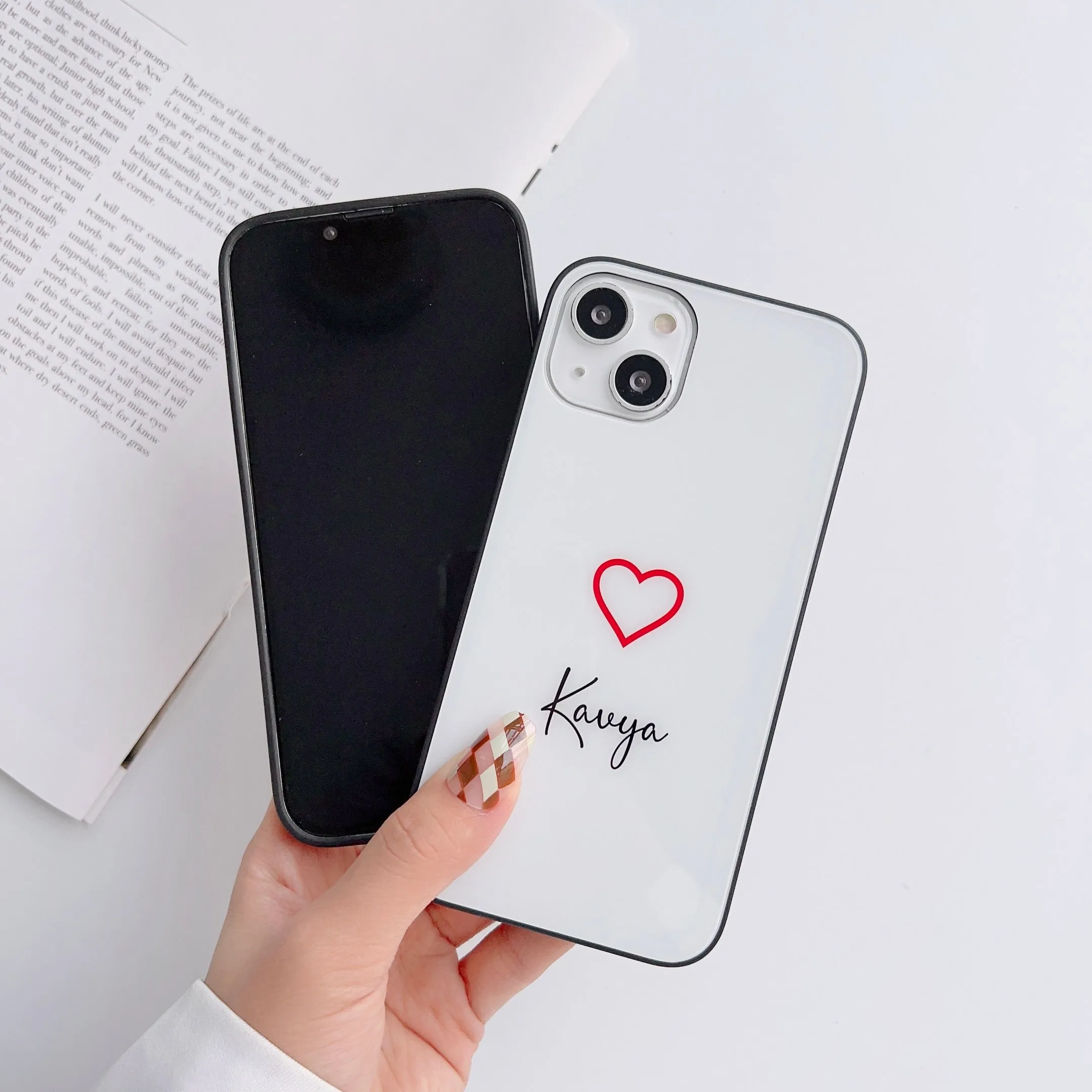 Cute Heart Glass Case