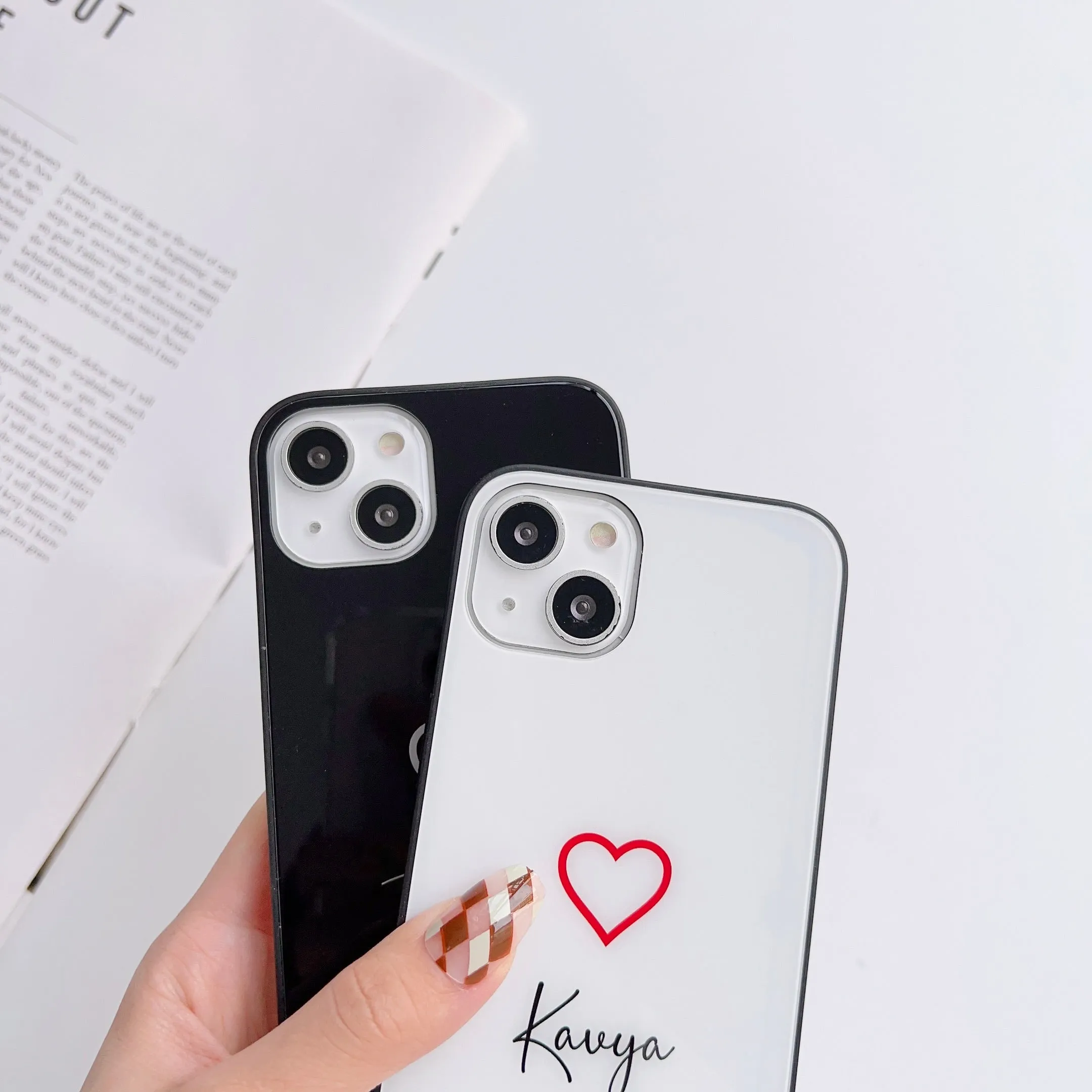 Cute Heart Glass Case