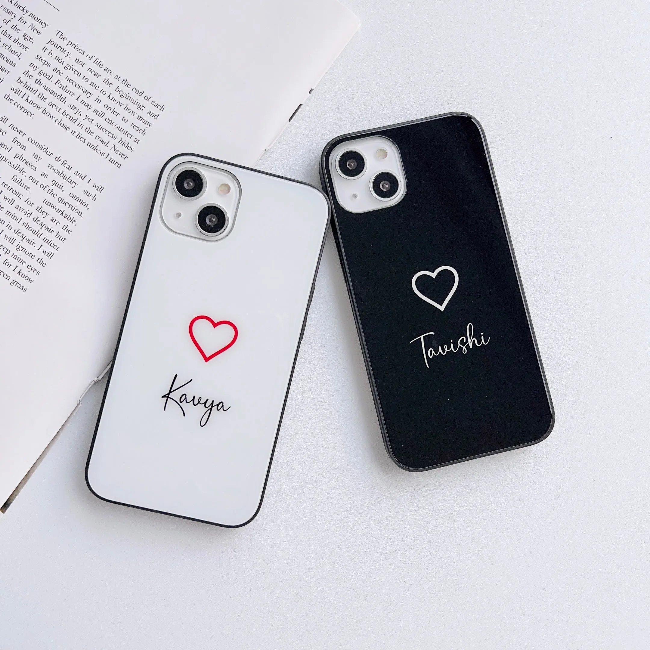 Cute Heart Glass Case