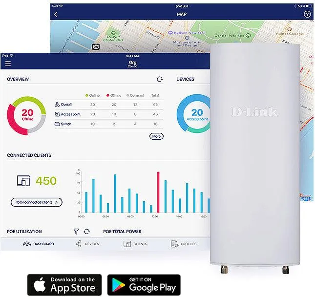 D-LINK Nuclias Wireless AC1300 Wave 2 Outdoor Cloud‑Managed Access Point (DBA-3620P)