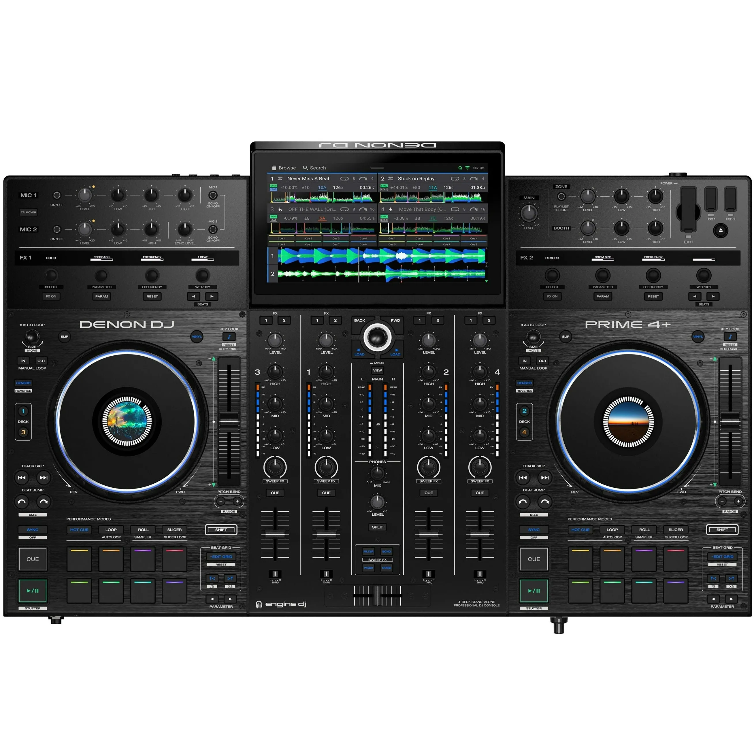 Denon PRIME4  Standalone 4-Deck DJ Media Player and Mixer w/ Stems