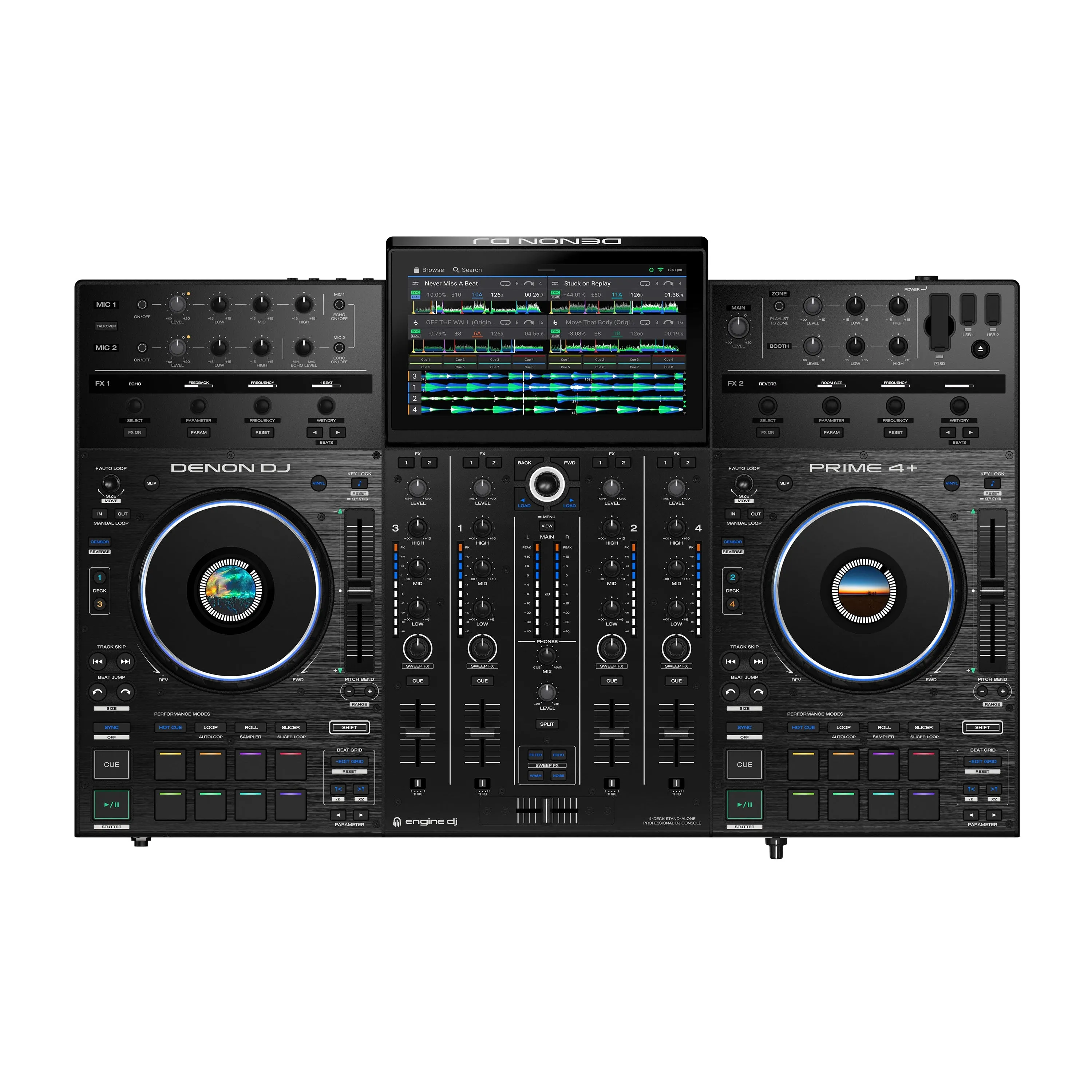 Denon PRIME4  Standalone 4-Deck DJ Media Player and Mixer w/ Stems