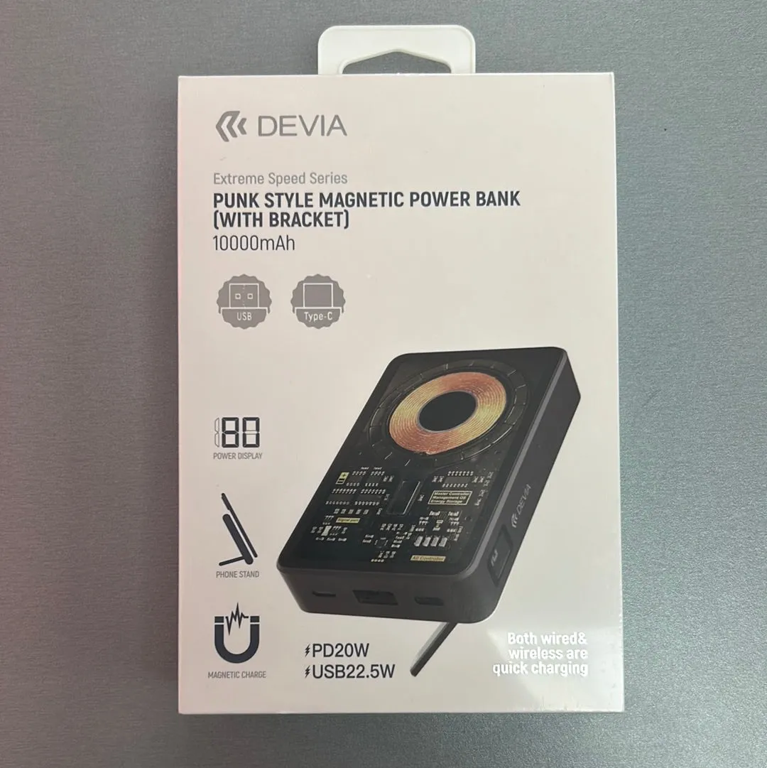 Devia 20W Punk Style Magnetic Power Bank - 10,000mAh MagSafe