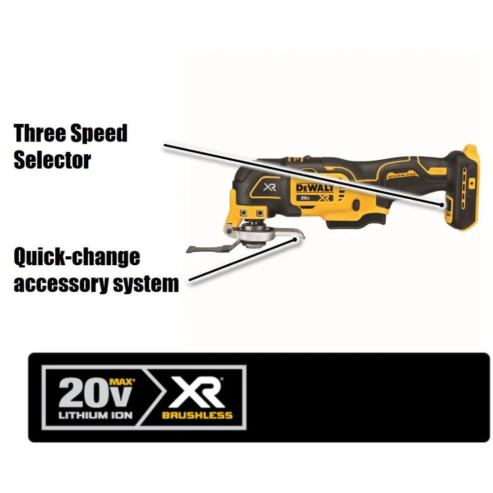 DEWALT DCS356B 20-Volt MAX Cordless Brushless Oscillating Tool (Tool Only)