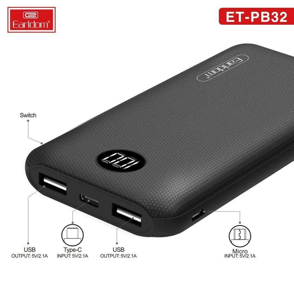 Earldom Power Bank 10000mah PB32