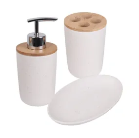 Eco Basics 3 in 1 Vanity Bathroom Set White