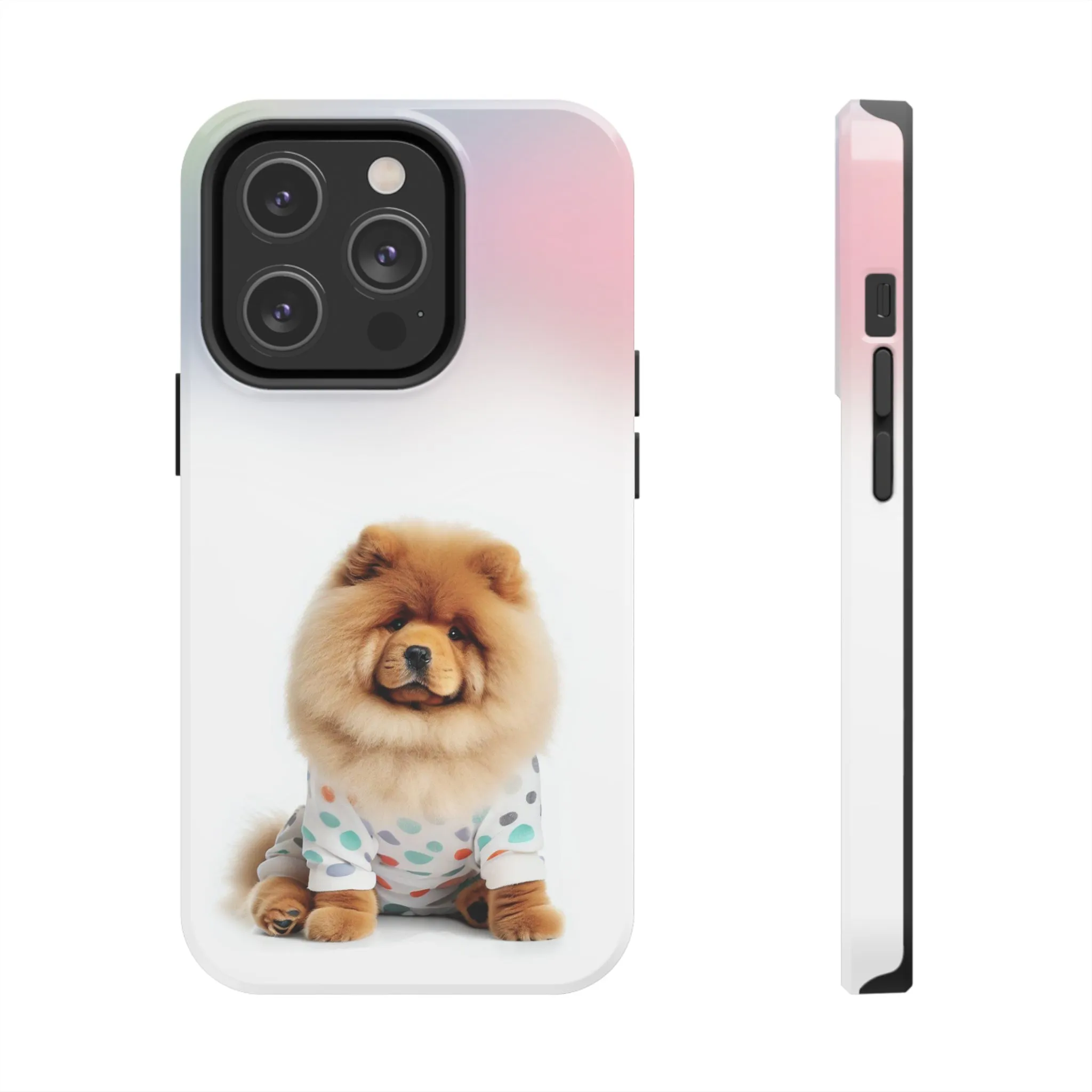 Fluffy Chow Chow Dog Touch Case for iPhone with Wireless Charging