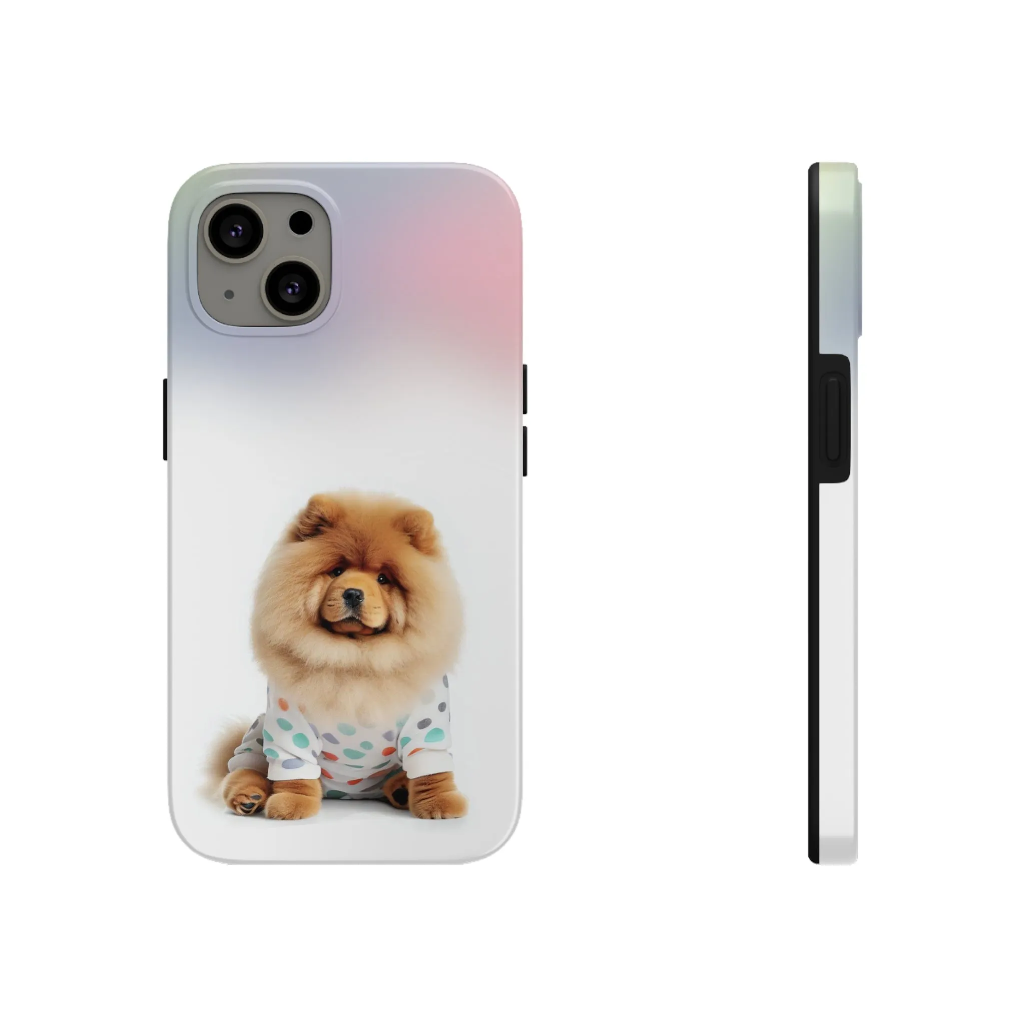 Fluffy Chow Chow Dog Touch Case for iPhone with Wireless Charging