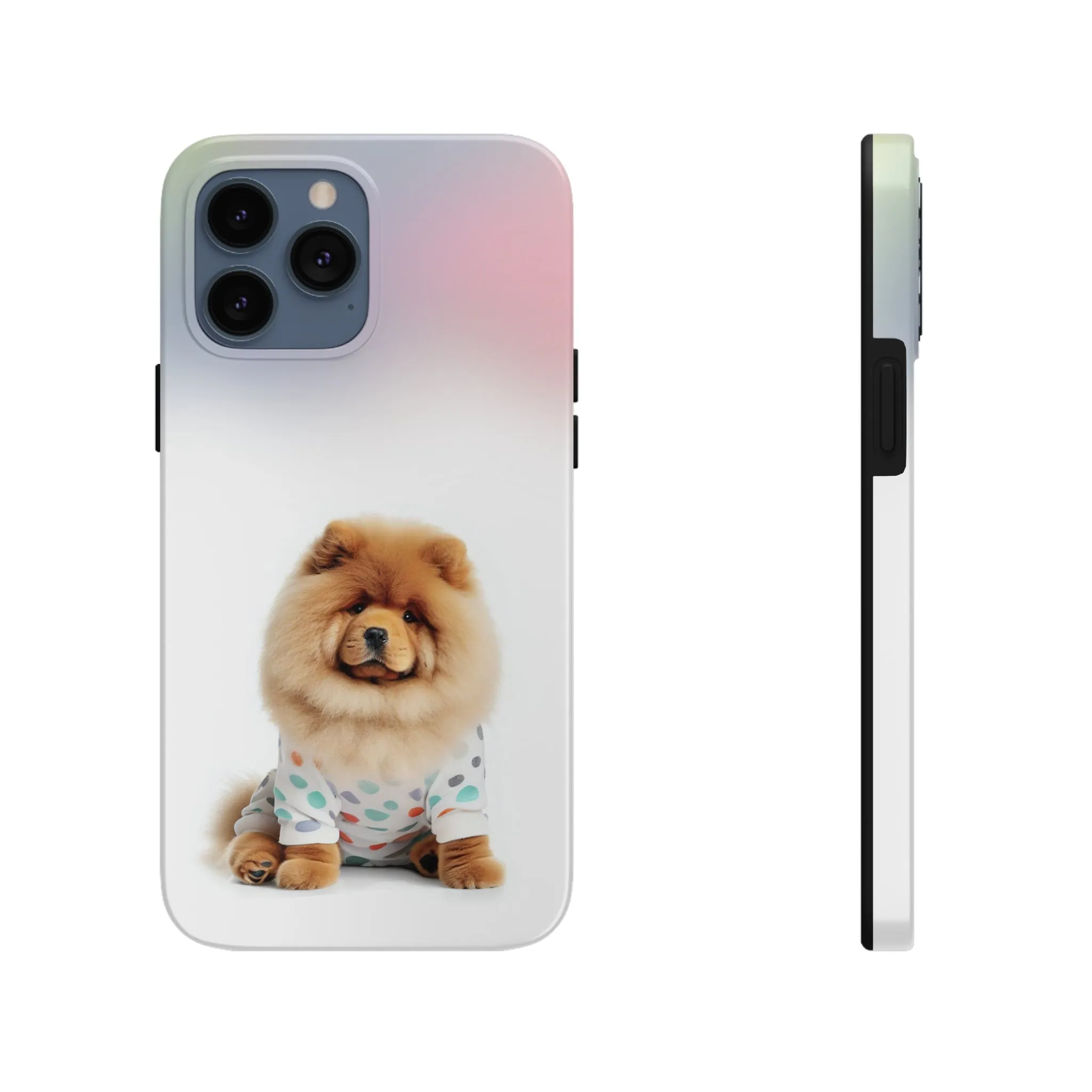 Fluffy Chow Chow Dog Touch Case for iPhone with Wireless Charging