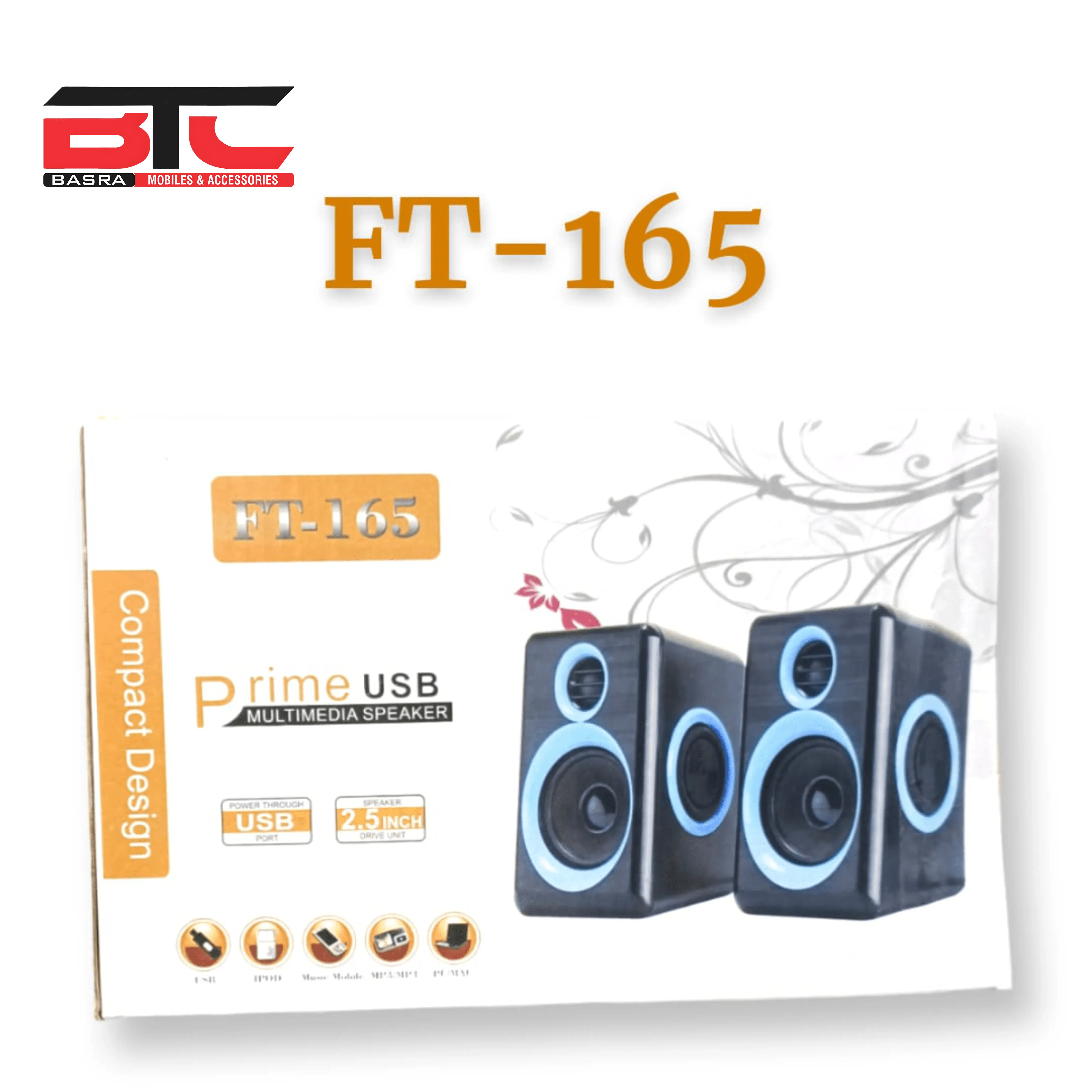 Ft-165 Prime USB Multimedia Woofer Speaker For Computer Mobile, Laptop and tablet