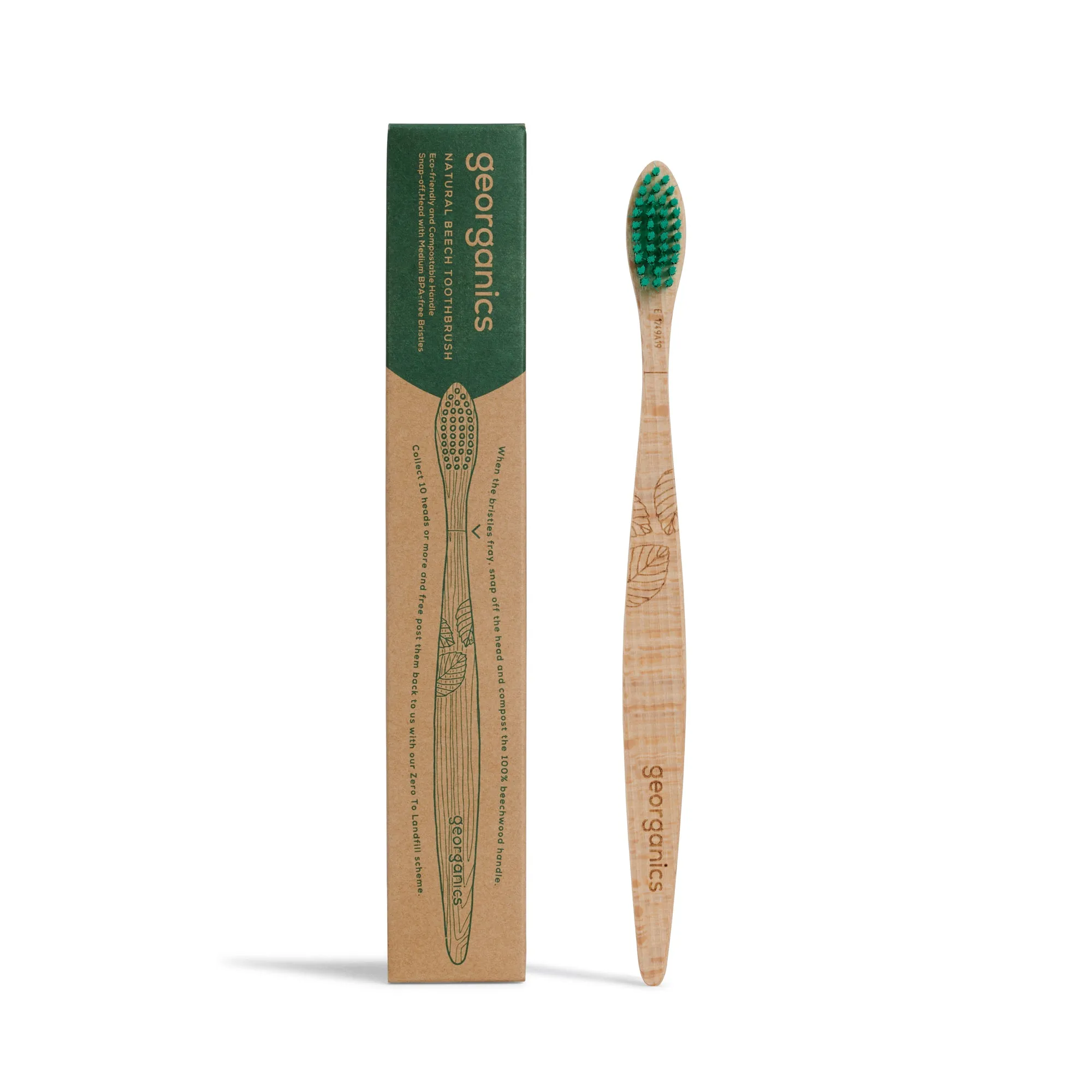 Georganics Beech Toothbrush - Medium Bristles