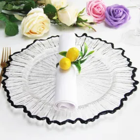 Glass Reef Charger Plate - Black Trim