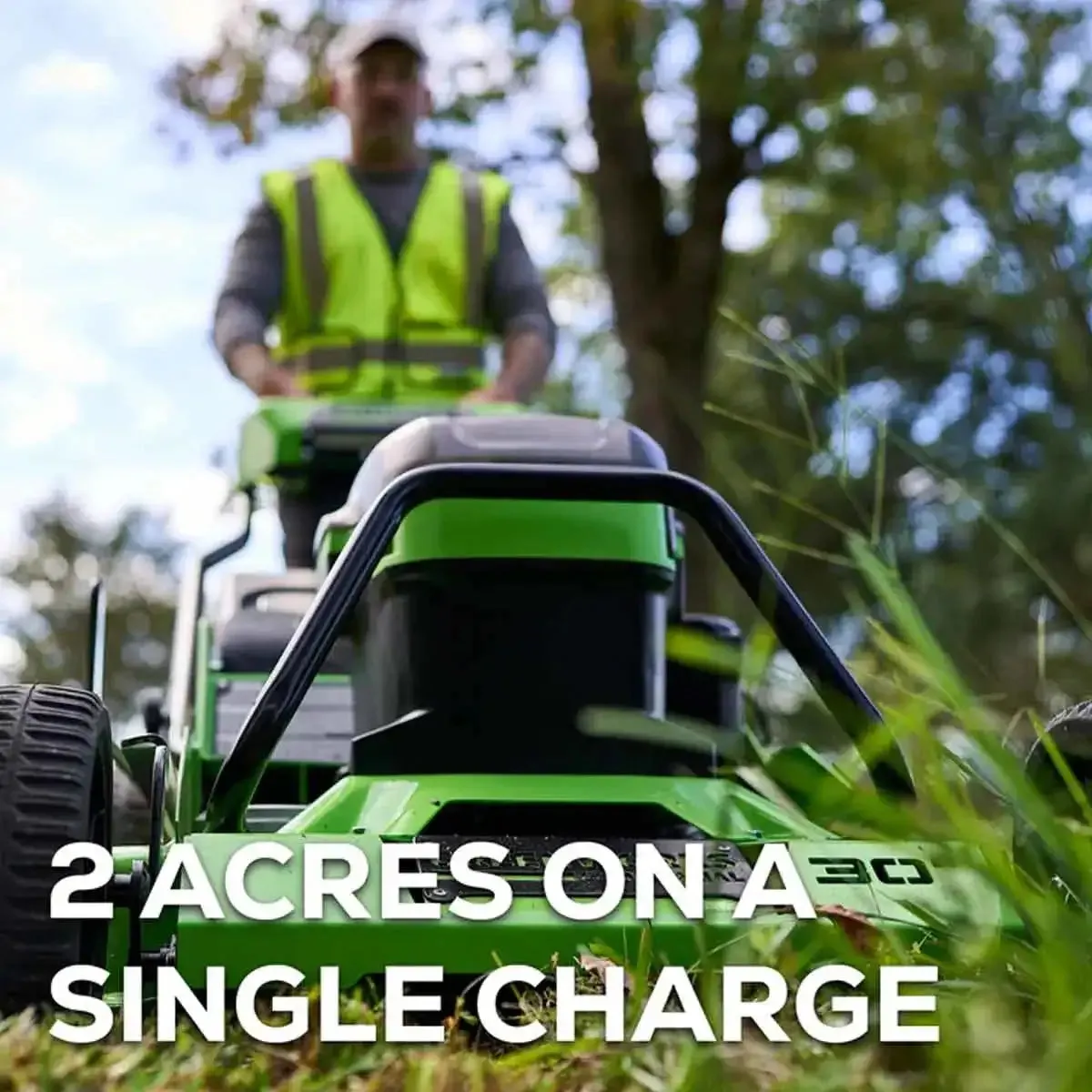 Greenworks Lawn Mower 30” Self-Propelled with (3) 8Ah Batteries and Dual Port Charger