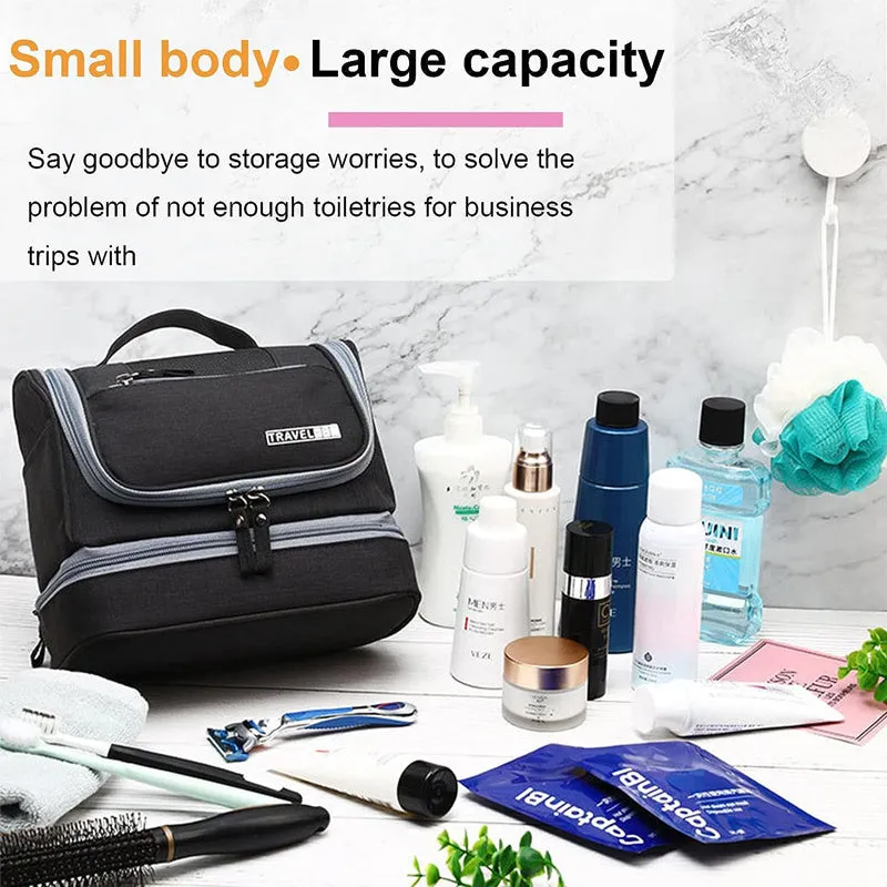 Hanging Toiletry Bag Travel Organizer Bag For Shampoo Makeup Cosmetics