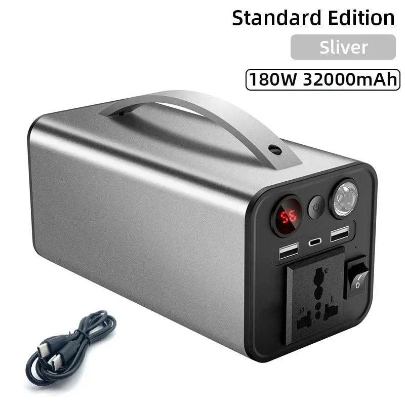 High-Capacity 90000mAh Solar Power Generator 300W Portable Battery Inverter for Camping and Emergencies