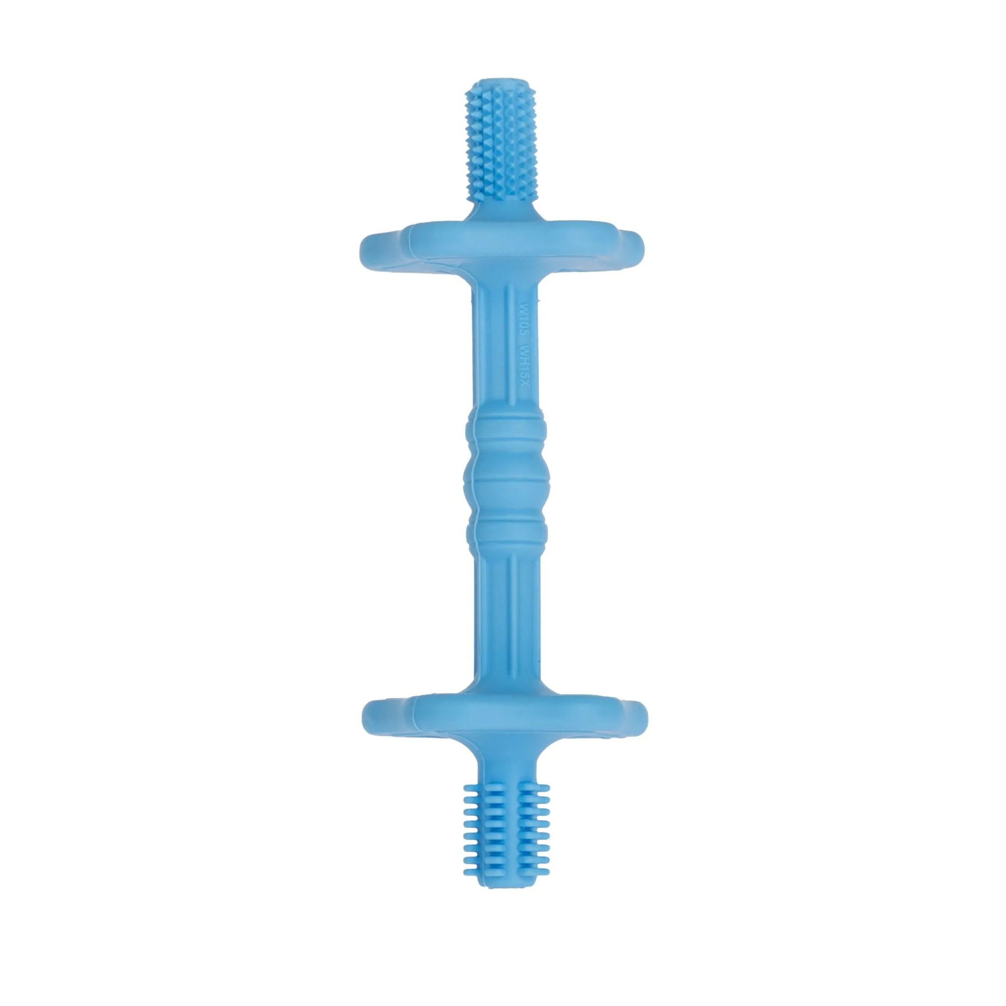 Hollow Sensory Tube Teethers | Blue/Coral