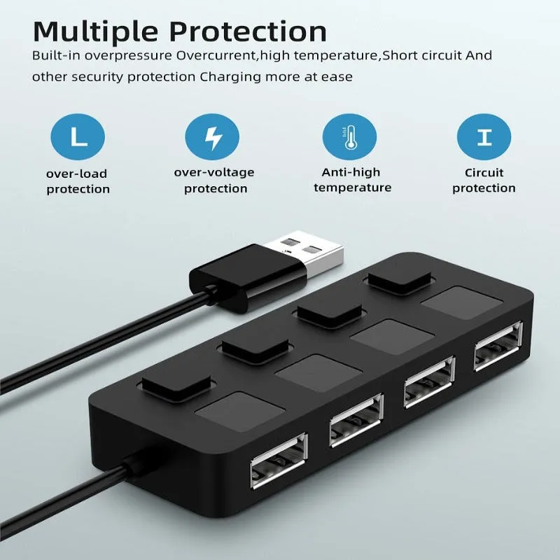 HUB Multi-USB Splitter 4-port - Efficient Connectivity