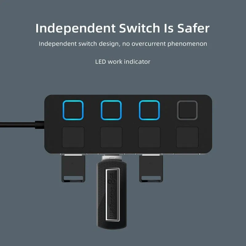 HUB Multi-USB Splitter 4-port - Efficient Connectivity