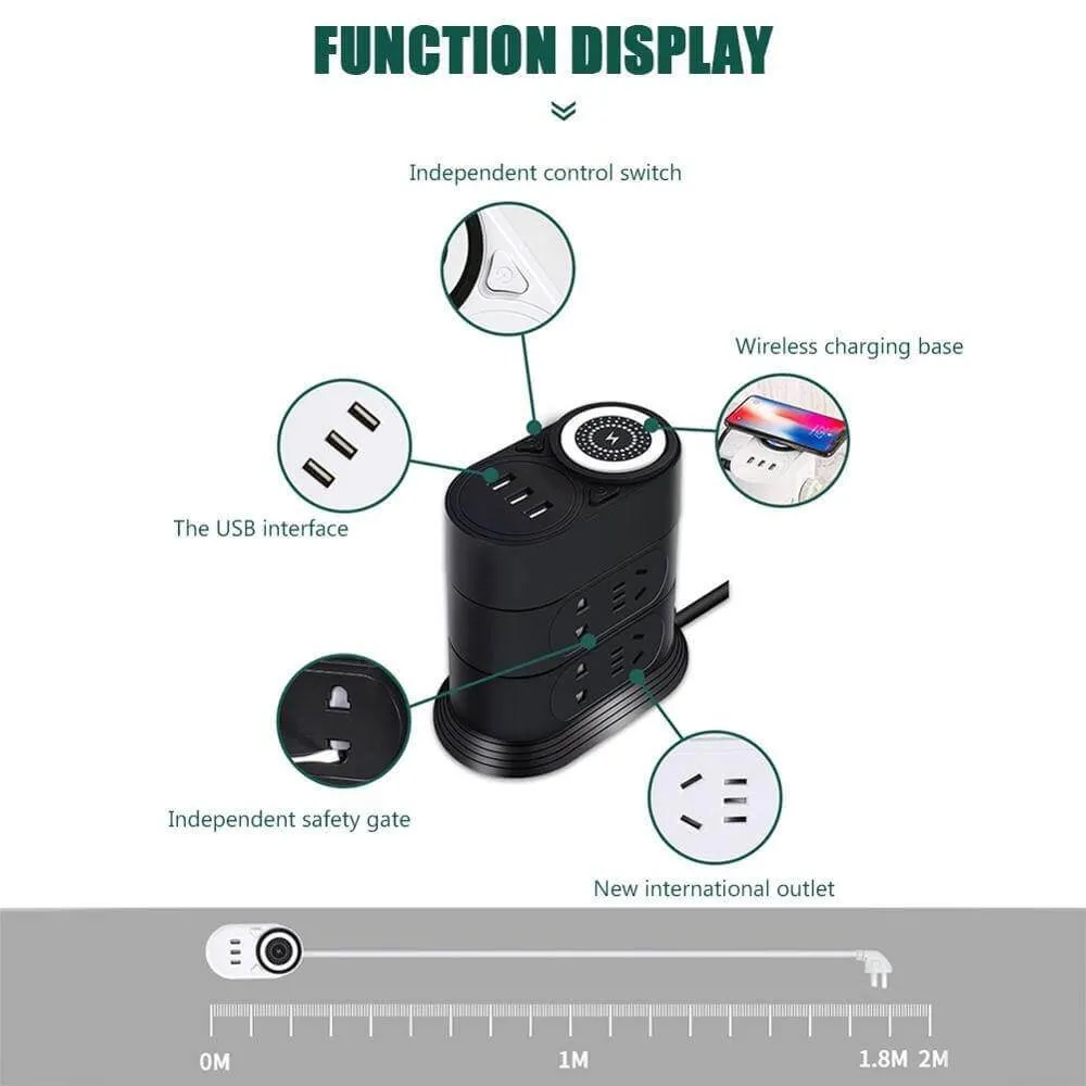 Intelligent Wireless Charging Multifunctional Socket