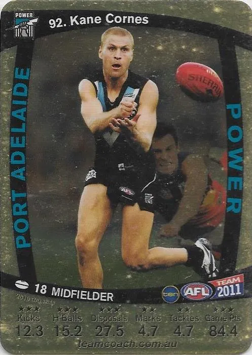 Kane Cornes, Gold, 2011 Teamcoach AFL