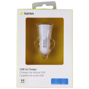 Kanex USB Car Charger for Smartphones and Tablets - White