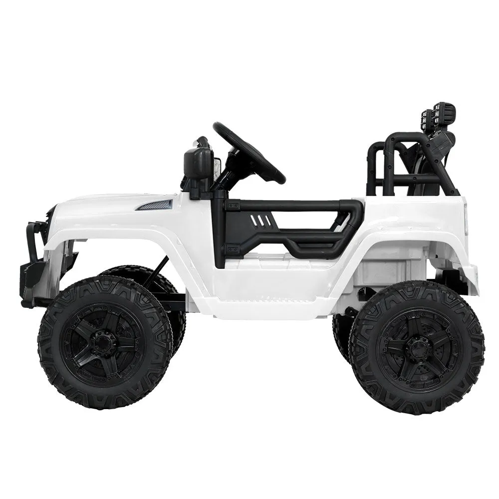 Kids Ride on Car Electric 12V Car Toys Jeep Battery Remote Control - White