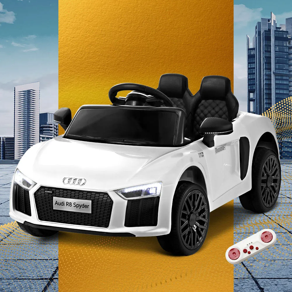 Kids Ride On Electric Car with Remote Control | Licensed Audi R8 | White