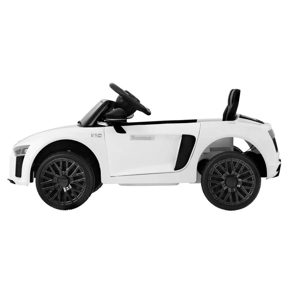 Kids Ride On Electric Car with Remote Control | Licensed Audi R8 | White