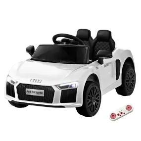 Kids Ride On Electric Car with Remote Control | Licensed Audi R8 | White