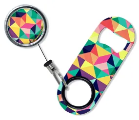 Kolorcoat™ Mini Bottle Opener with Retractable Reel – Colorful Prism