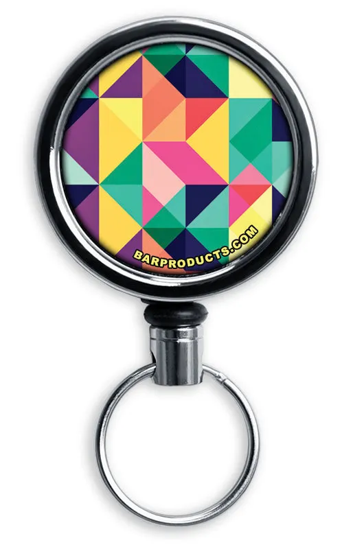 Kolorcoat™ Mini Bottle Opener with Retractable Reel – Colorful Prism